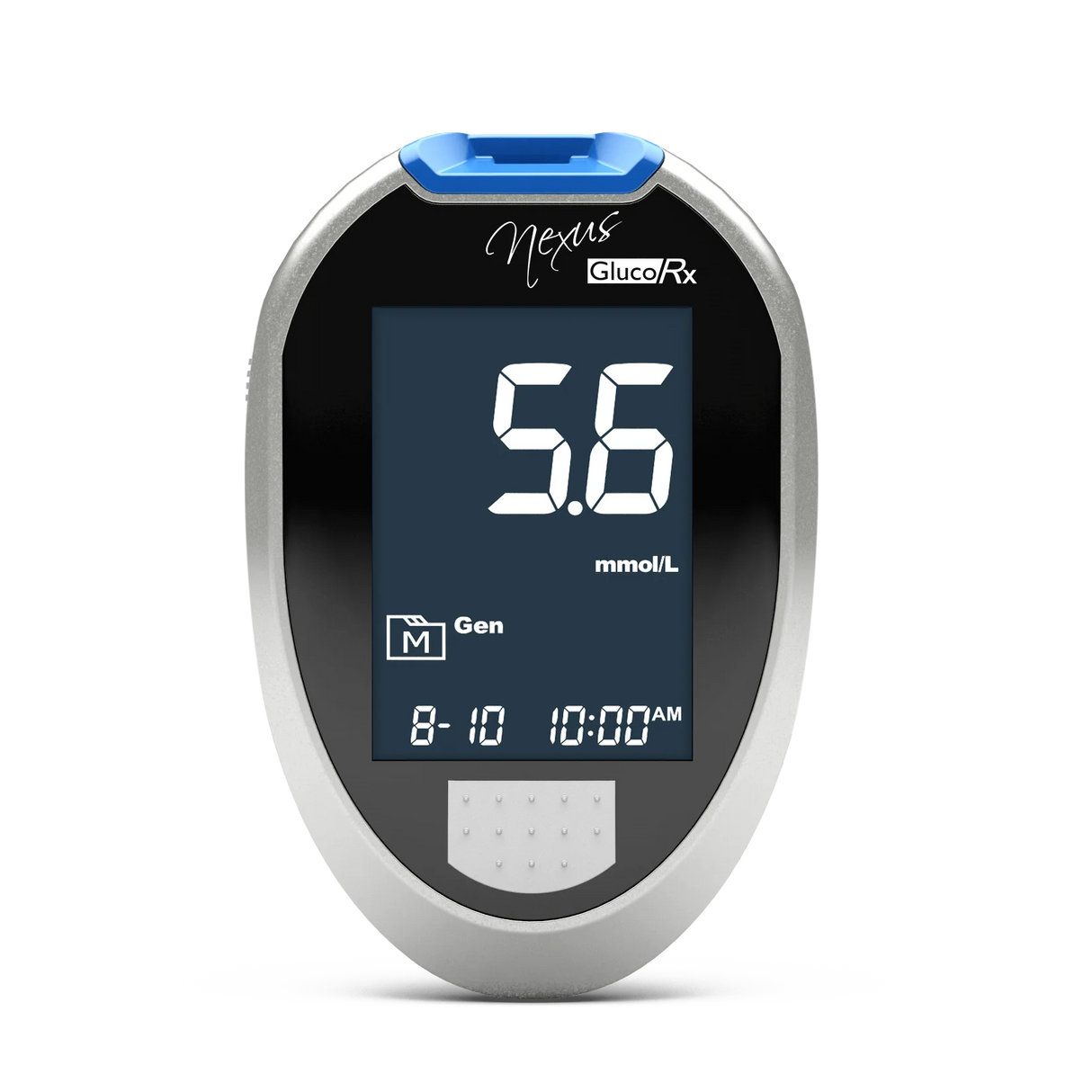 GluxoRx Nexus Blue Blood Glucose Monitoring System